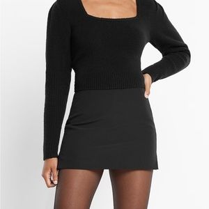 High Waisted Tailored Mini Skort from Express